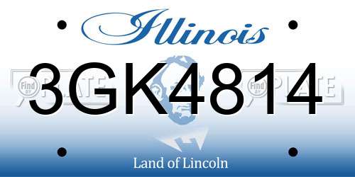 3GK4814 Illinois License Plate