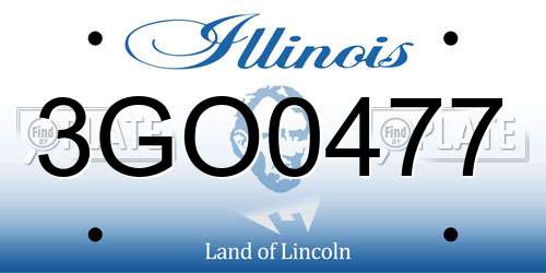 3GO0477 Illinois License Plate
