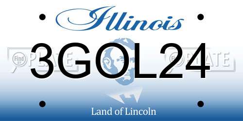 3GOL24 Illinois License Plate