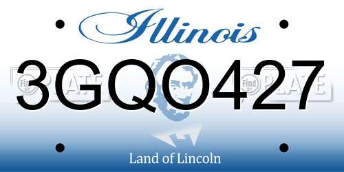 3GQO427 Illinois License Plate