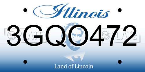 3GQO472 Illinois License Plate