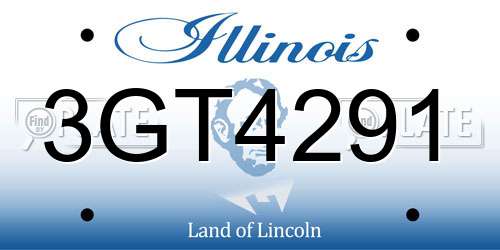 3GT4291 Illinois License Plate