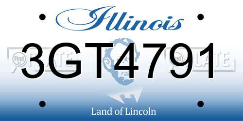 3GT4791 Illinois License Plate