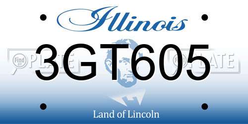 3GT605 Illinois License Plate