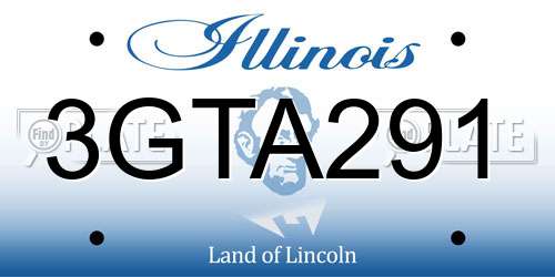 3GTA291 Illinois License Plate