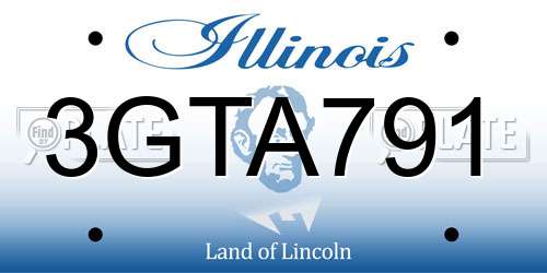 3GTA791 Illinois License Plate