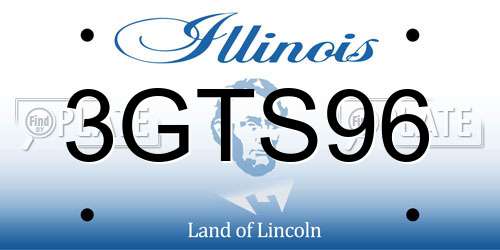 3GTS96 Illinois License Plate