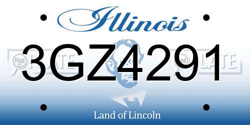 3GZ4291 Illinois License Plate
