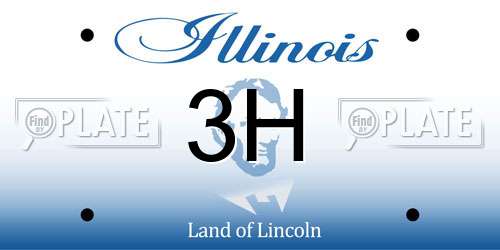3H Illinois License Plate