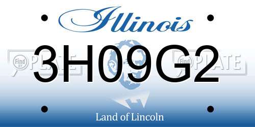 3H09G2 Illinois License Plate