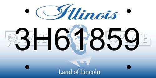 3H61859 Illinois License Plate