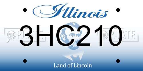 3HC210 Illinois License Plate