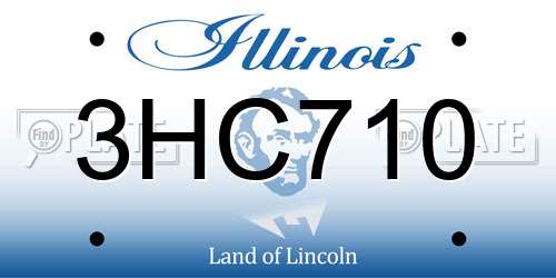 3HC710 Illinois License Plate