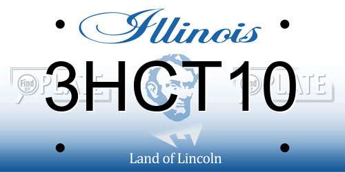 3HCT10 Illinois License Plate