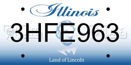 3HFE963 Illinois License Plate