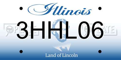 3HHL06 Illinois License Plate