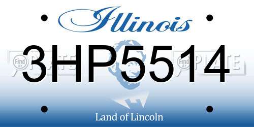 3HP5514 Illinois License Plate