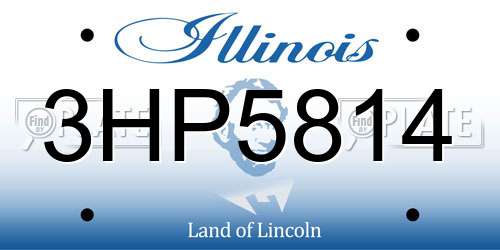 3HP5814 Illinois License Plate