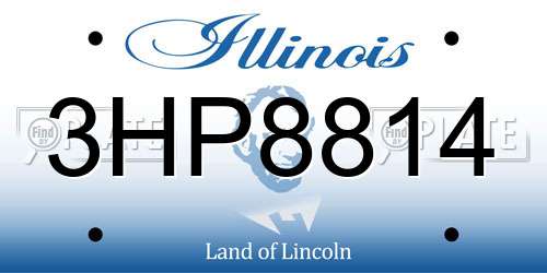 3HP8814 Illinois License Plate