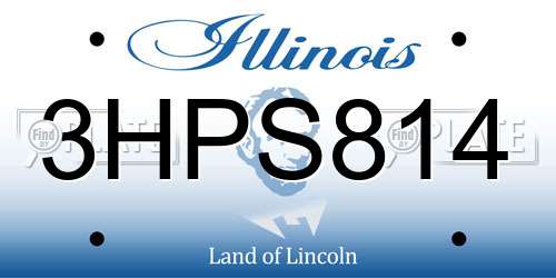 3HPS814 Illinois License Plate