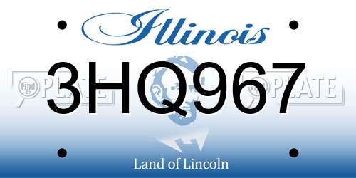 3HQ967 Illinois License Plate