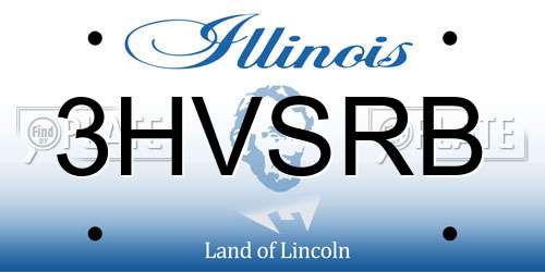 3HVSRB Illinois License Plate