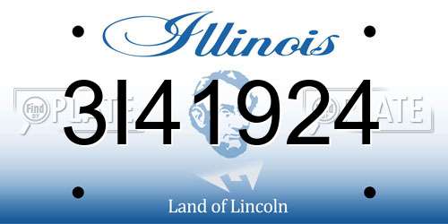 3I41924 Illinois License Plate