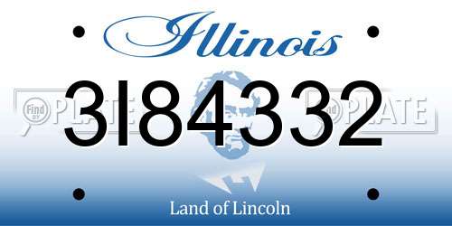 3I84332 Illinois License Plate