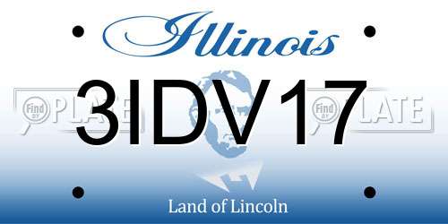 3IDV17 Illinois License Plate