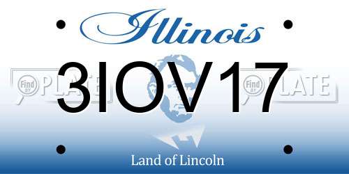3IOV17 Illinois License Plate