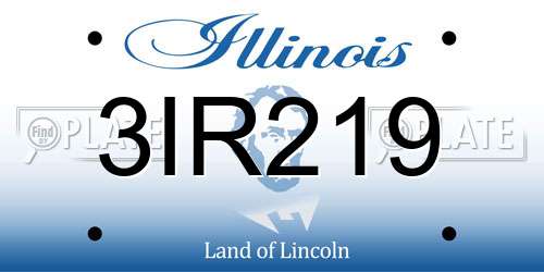 3IR219 Illinois License Plate