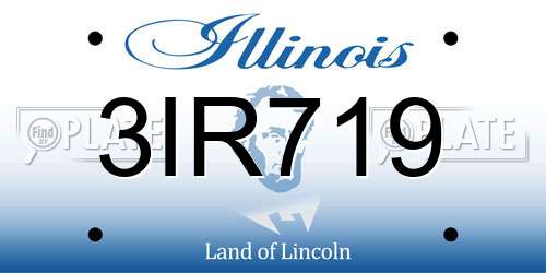 3IR719 Illinois License Plate
