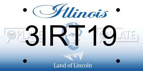 3IRT19 Illinois License Plate
