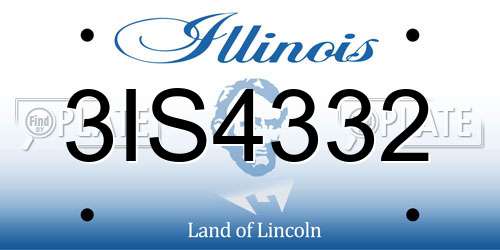 3IS4332 Illinois License Plate