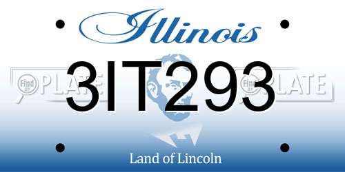 3IT293 Illinois License Plate