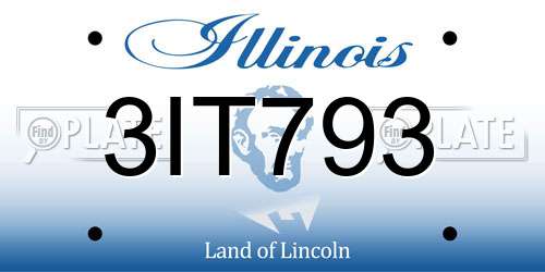 3IT793 Illinois License Plate
