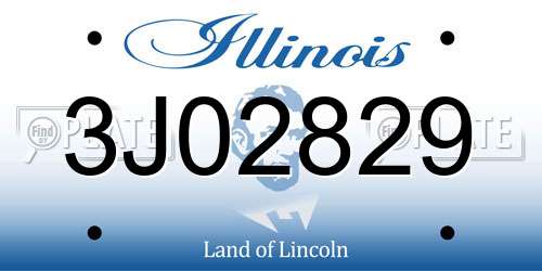 3J02829 Illinois License Plate