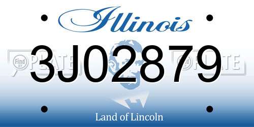 3J02879 Illinois License Plate