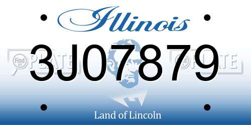 3J07879 Illinois License Plate