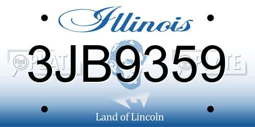 3JB9359 Illinois License Plate