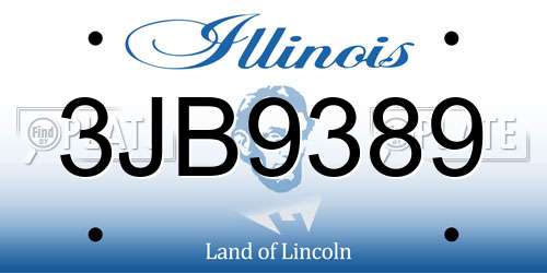 3JB9389 Illinois License Plate