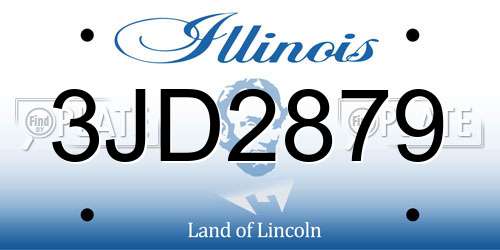 3JD2879 Illinois License Plate