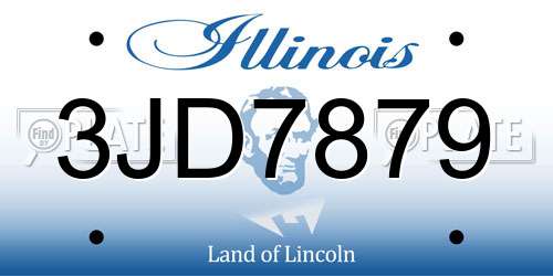 3JD7879 Illinois License Plate