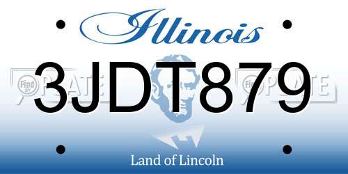 3JDT879 Illinois License Plate