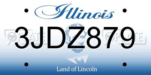 3JDZ879 Illinois License Plate