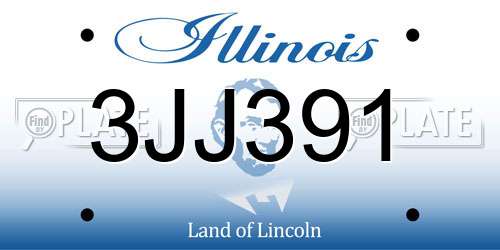 3JJ391 Illinois License Plate