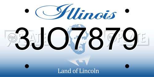 3JO7879 Illinois License Plate