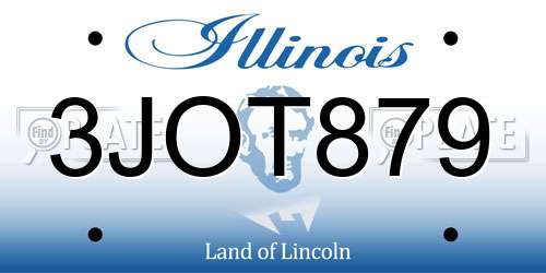 3JOT879 Illinois License Plate