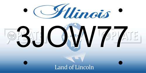 3JOW77 Illinois License Plate