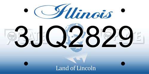 3JQ2829 Illinois License Plate